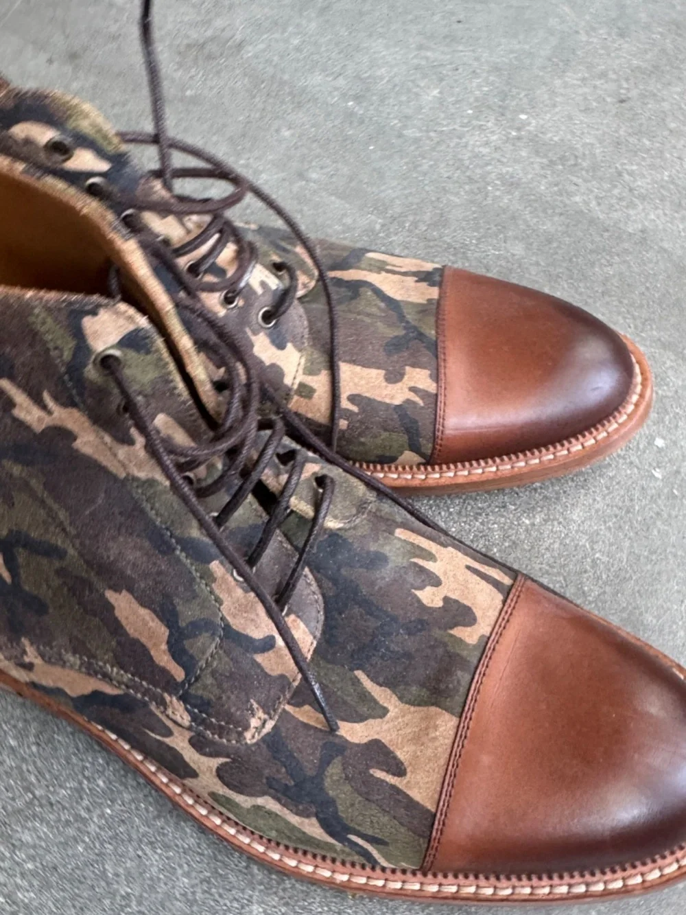 Camo Taft Jack Boots, Size 42